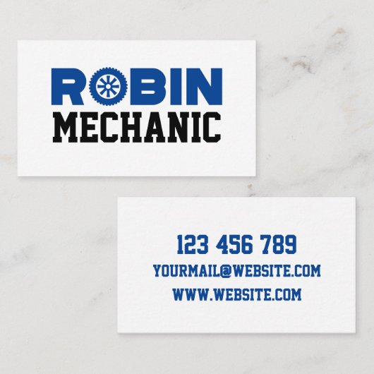 Robin Mechanic Visitekaartje (Voorkant / Achterkant)