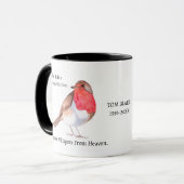 Robin Memorial Mug | “Each Time I See a Robin  Mok (Voorkant links)