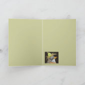 robin met gooseberry card kaart (Binnen)