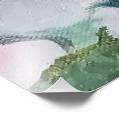 Robin met kersenbloesem foto afdruk (Hoek)