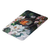 Robin met kersenbloesem magneet (Linkerzijde)