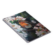 Robin met kersenbloesem notitieboek (Rechterzijde)