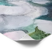 Robin met kersenbloesem perfect poster (Hoek)