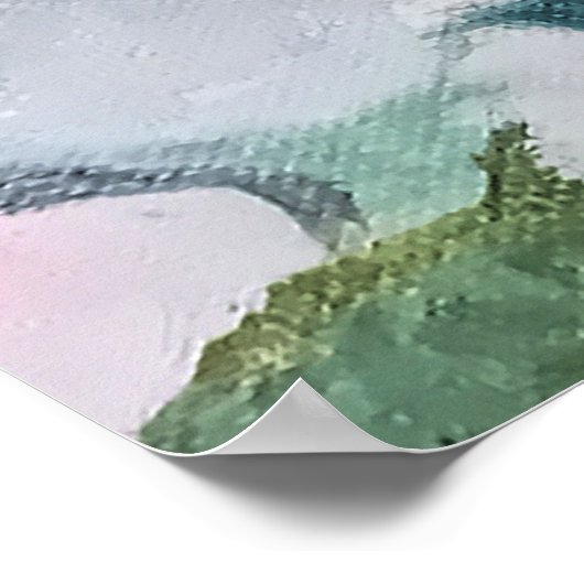 Robin met kersenbloesem poster (Hoek)