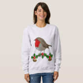 Robin met kerstjumper-stijldesign trui (Voorkant volledig)