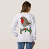 Robin met kerstjumper-stijldesign trui (Achterkant volledig)