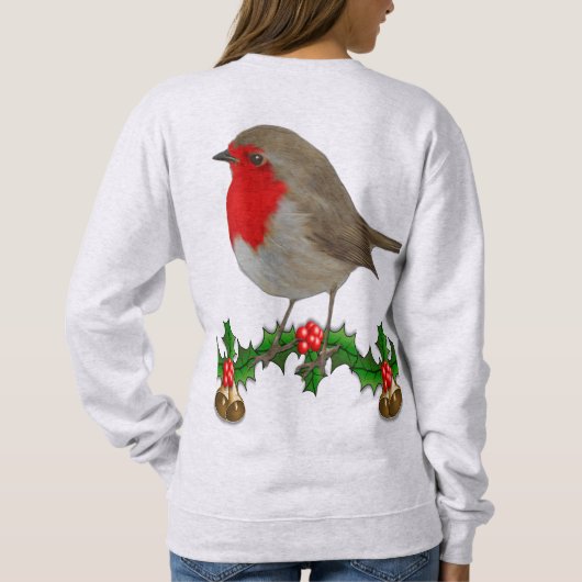 Robin met kerstjumper-stijldesign trui (Achterkant)