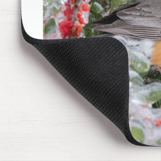 Robin met Kerstmis Muismat (Hoek)