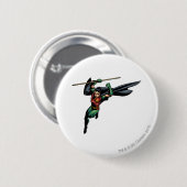 Robin met Personeel - Leaps Ronde Button 5,7 Cm (Voorkant /achterkant)
