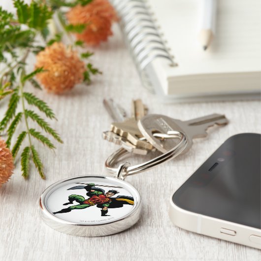 Robin met Personeel Sleutelhanger (Zijkant)