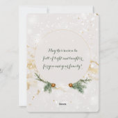 Robin Mistletoe Snow Gold accenten Feestdagenkaart (Achterkant)