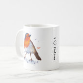 Robin-mok. ontwerp van de waterverf. bewerkbare te koffiemok (Voorkant links)