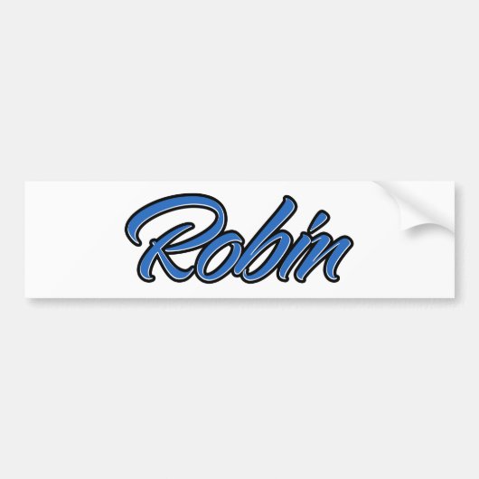 Robin Name blue Aufkleber Sticker Autoaufkleber (Voorkant)