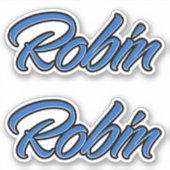 Robin Name blue Aufkleber Sticker Stickerset (Voorkant)