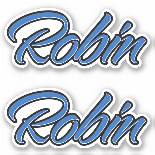 Robin Name blue Aufkleber Sticker Stickerset (Voorkant)