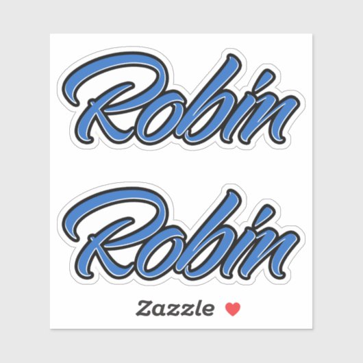 Robin Name blue Aufkleber Sticker Stickerset (Vel)