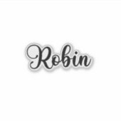 Robin Name - Handgeschreven kalligrafie Sticker (Voorkant)