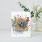 Robin Nest Briefkaart (Staand voorkant)