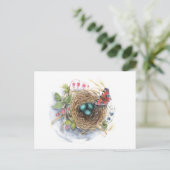 Robin Nest Briefkaart (Staand voorkant)
