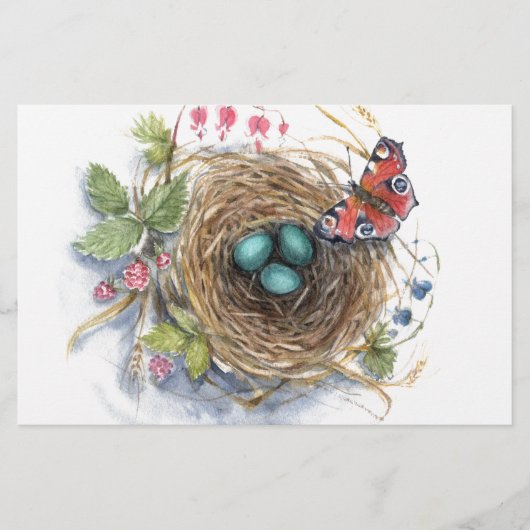 Robin Nest Briefpapier (Voorkant)