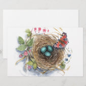 Robin Nest Briefpapier (Voorkant / Achterkant)
