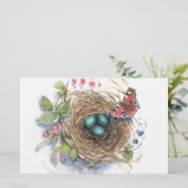 Robin Nest Briefpapier (Staand voorkant)