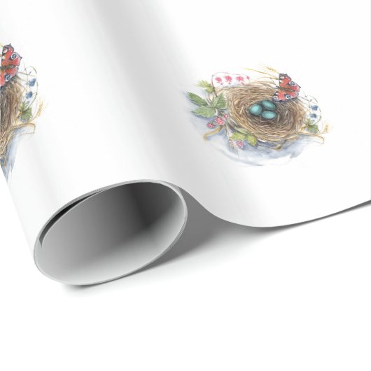 Robin Nest Cadeaupapier (Rol Hoek)