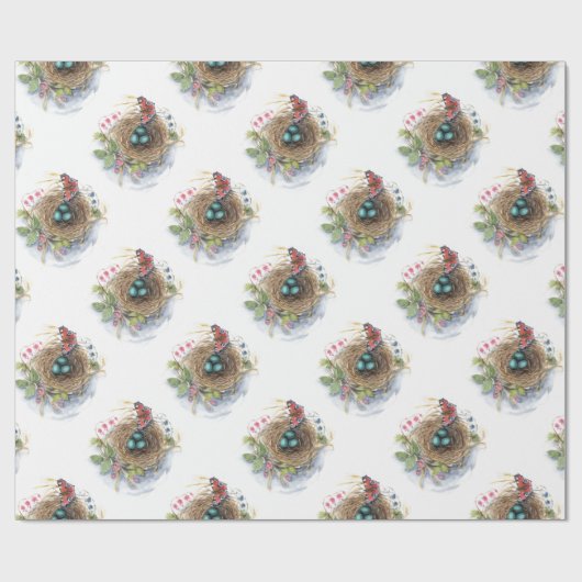 Robin Nest Cadeaupapier (Vlak)