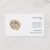 Robin Nest met Eieren Custom Visitekaartjes (Achterkant)