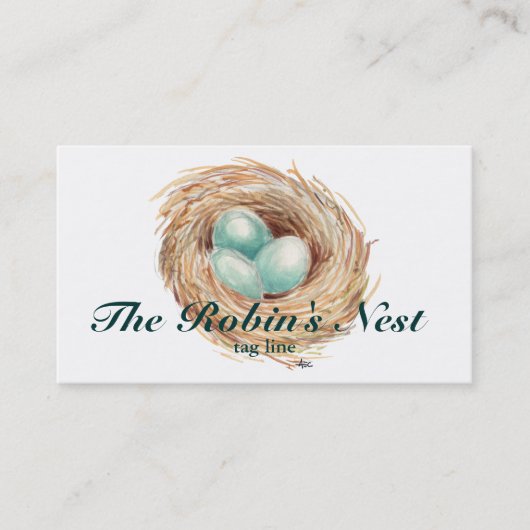 Robin Nest met Eieren Custom Visitekaartjes (Voorkant)