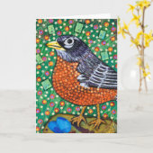 Robin Notes Kaart (Gele Bloem)