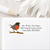 Robin On Branch Return Address Labkers Etiket (Insitu)