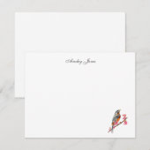 Robin on cherry tree waterverf Bedankt voor je kaa (Voorkant / Achterkant)