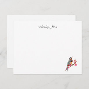 Robin on cherry tree waterverf Bedankt voor je kaa