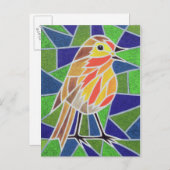 Robin on Glas in lood Briefkaart (Voorkant / Achterkant)