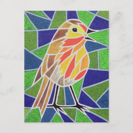 Robin on Glas in lood Briefkaart (Voorkant)