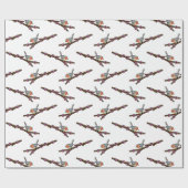 Robin on Sakura Cadeaupapier (Vlak)