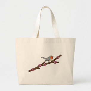 Robin on Sakura Grote Tote Bag