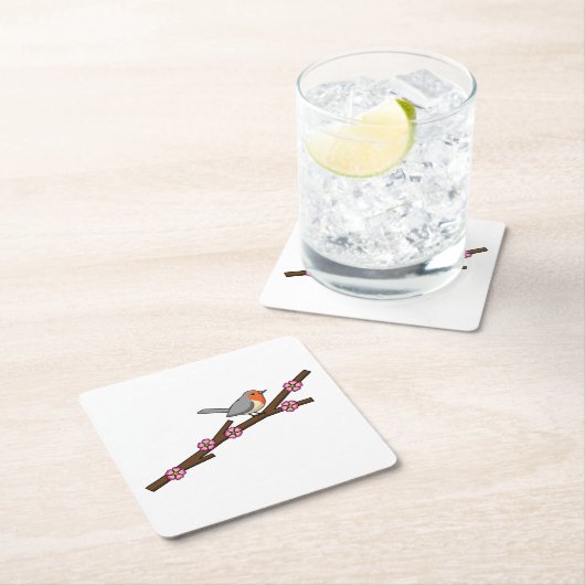 Robin on Sakura Kartonnen Onderzetters (Insitu)