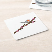 Robin on Sakura Kartonnen Onderzetters (Schuin)