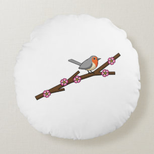 Robin on Sakura Rond Kussen