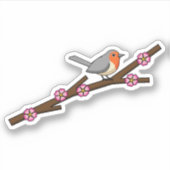 Robin on Sakura Sticker (Voorkant)