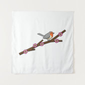 Robin on Sakura Wandkleed (Voorkant)