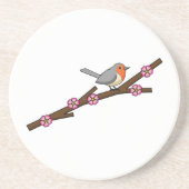 Robin on Sakura Zandsteen Onderzetter (Voorkant)