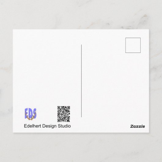 Robin op de fiets Close Up DIY Briefkaart (Achterkant)