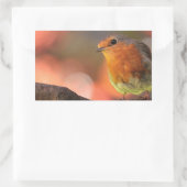 Robin op een filiaal rechthoekige sticker (Tas)