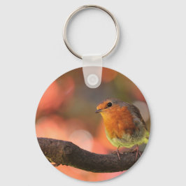 Robin op een filiaal sleutelhanger