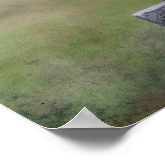 Robin op een kruis poster (Hoek)