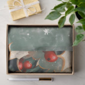 Robin op Holly Branch in Sneeuwdecoupage Tissuepapier (Geschenk)