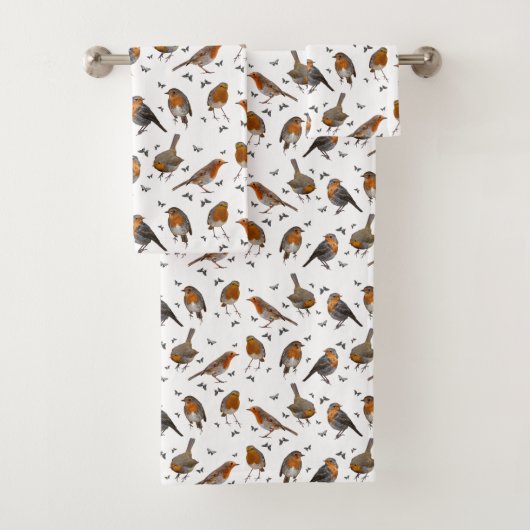 Robin Party Bathroom Towel Set (kies kleur) Bad Handdoek (Insitu)